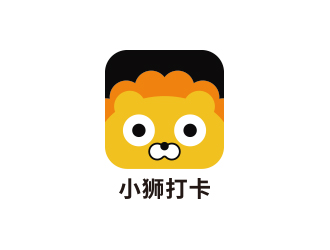 小獅打卡logo設(shè)計